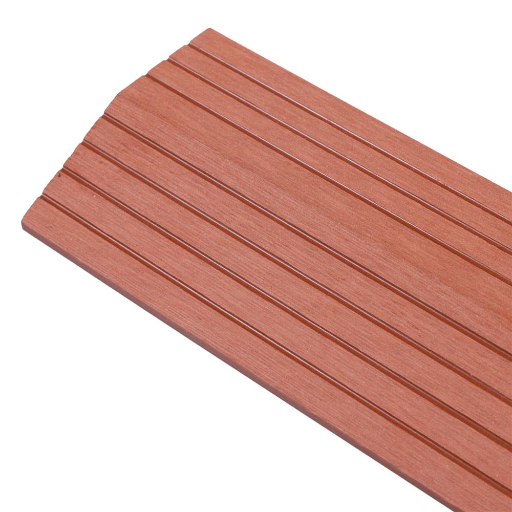 ตัวจบทางเท้า WPC ลายตรง SPRING 30X7.5 ซม. สีน้ำตาลแดง