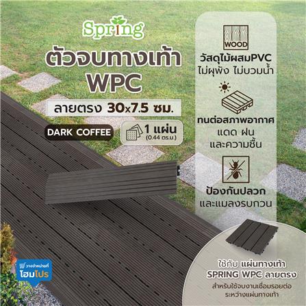 ตัวจบทางเท้า WPC ลายตรง SPRING 30X7.5 ซม. สีดาร์คคอฟฟี่_4