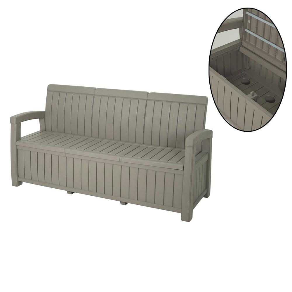 ม้านั่งเก็บของกลางแจ้ง 3 ที่นั่ง SPRING PORTOLA สีน้ำตาลอ่อน_0