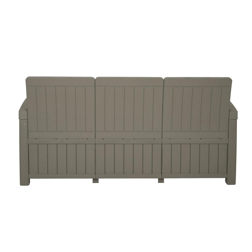 ม้านั่งเก็บของกลางแจ้ง 3 ที่นั่ง SPRING PORTOLA สีน้ำตาลอ่อน