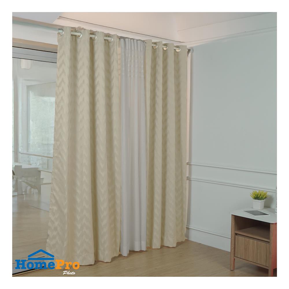 ผ้าม่าน EYELET HOME LIVING STYLE MARK UV 130X220 ซม. สีครีม