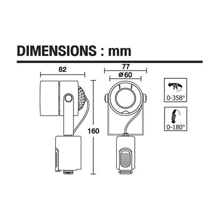 แทรคไลท์ LED BEC PENA-MO-WH 7 วัตต์ WARM WHITE สีขาว_5