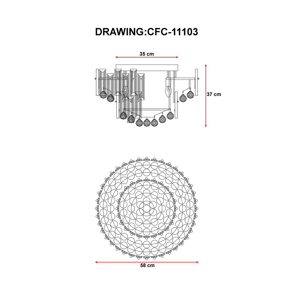 ไฟถาด LED EVL CFC-11103 80 วัตต์ DAYLIGHT/COOL WHITE/WARM WHITE สีทอง/ดำ/ใส 1 หัว