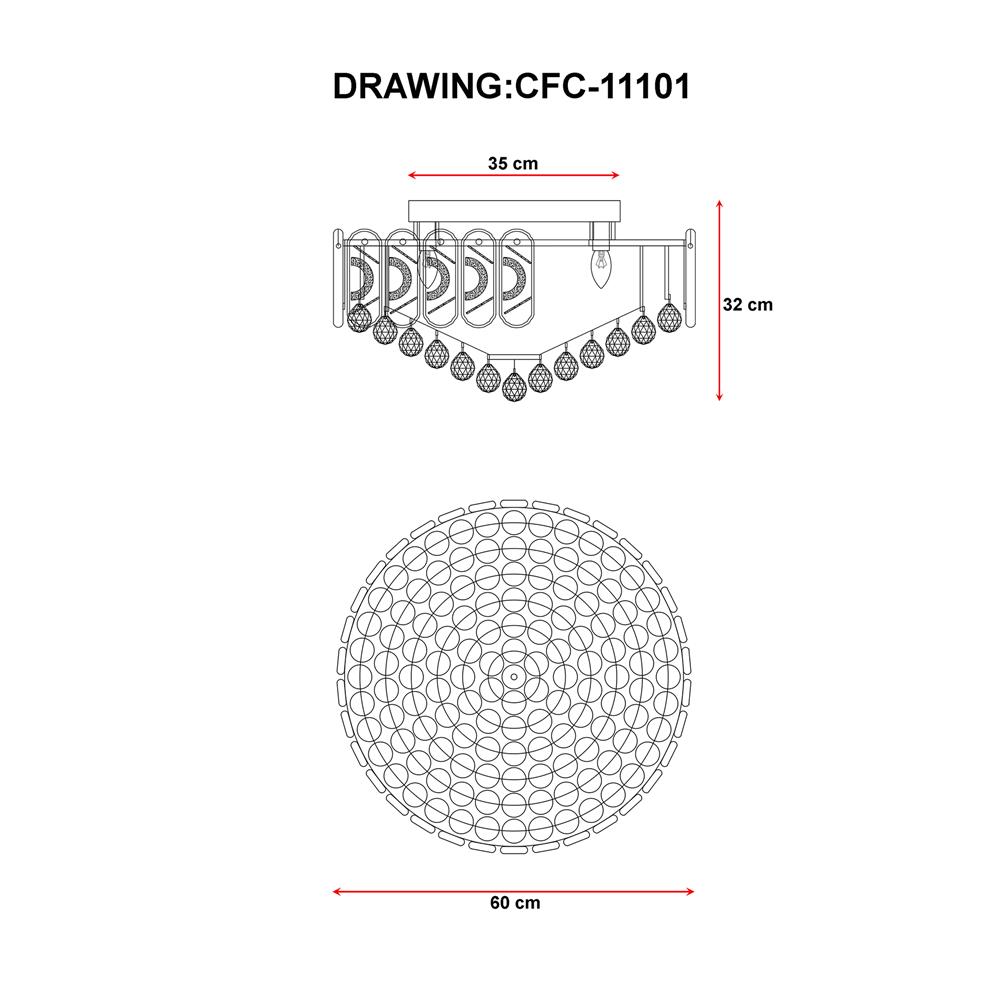 ไฟถาด LED EVL CFC-11101 80 วัตต์ DAYLIGHT/COOL WHITE/WARM WHITE สีทอง/ใส 1 หัว