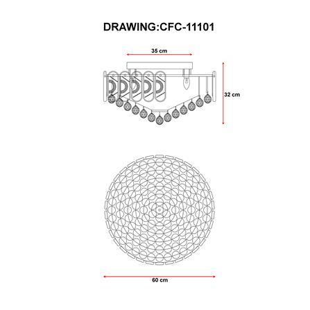ไฟถาด LED EVL CFC-11101 80 วัตต์ DAYLIGHT/COOL WHITE/WARM WHITE สีทอง/ใส 1 หัว_5