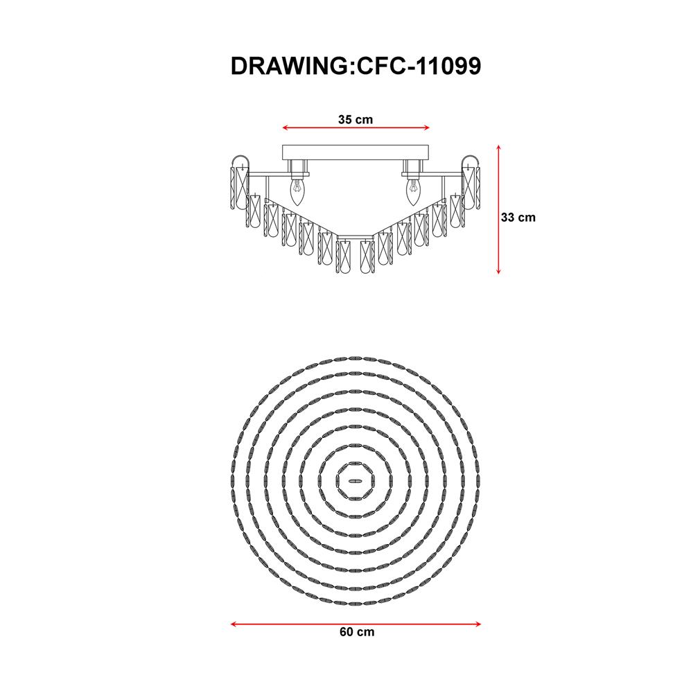 ไฟถาด LED EVL CFC-11099 80 วัตต์ DAYLIGHT/COOL WHITE/WARM WHITE สีทอง/ใส 1 หัว