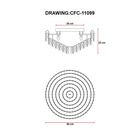 ไฟถาด LED EVL CFC-11099 80 วัตต์ DAYLIGHT/COOL WHITE/WARM WHITE สีทอง/ใส 1 หัว_5