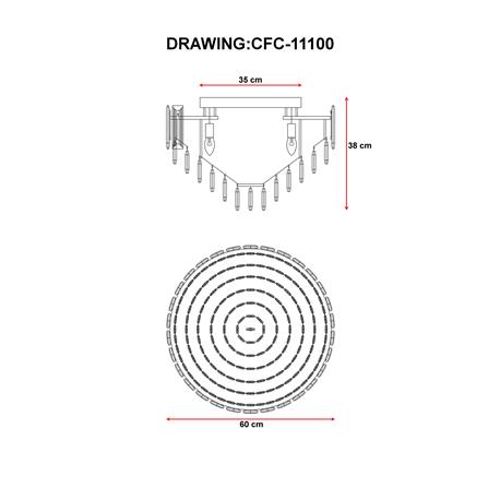 ไฟถาด LED EVL CFC-11100 80 วัตต์ DAYLIGHT/COOL WHITE/WARM WHITE สีทอง/ใส 1 หัว_5