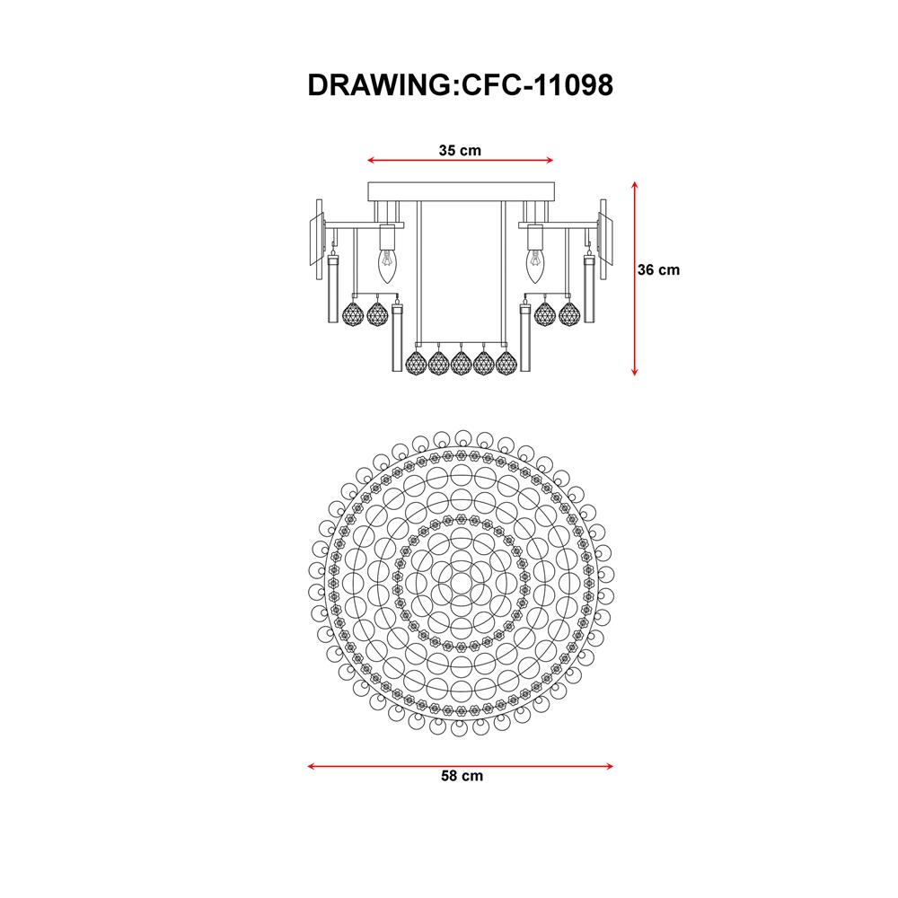 ไฟถาด LED EVL CFC-11098 80 วัตต์ DAYLIGHT/COOL WHITE/WARM WHITE สีทอง/ใส 1 หัว