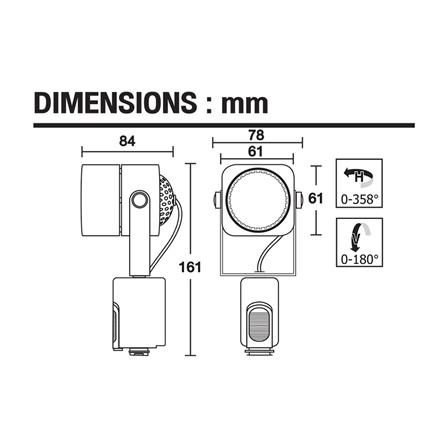 แทรคไลท์ LED BEC PENA-MS-BK 7 วัตต์ WARM WHITE สีดำ_6