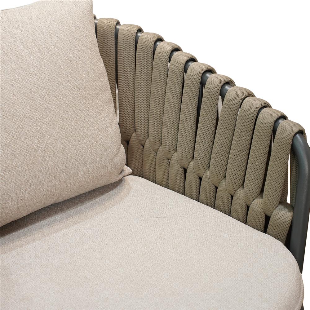 ชุดโซฟาสนาม 5 ที่นั่ง BENETTA AMANDA สีโทป/เทา