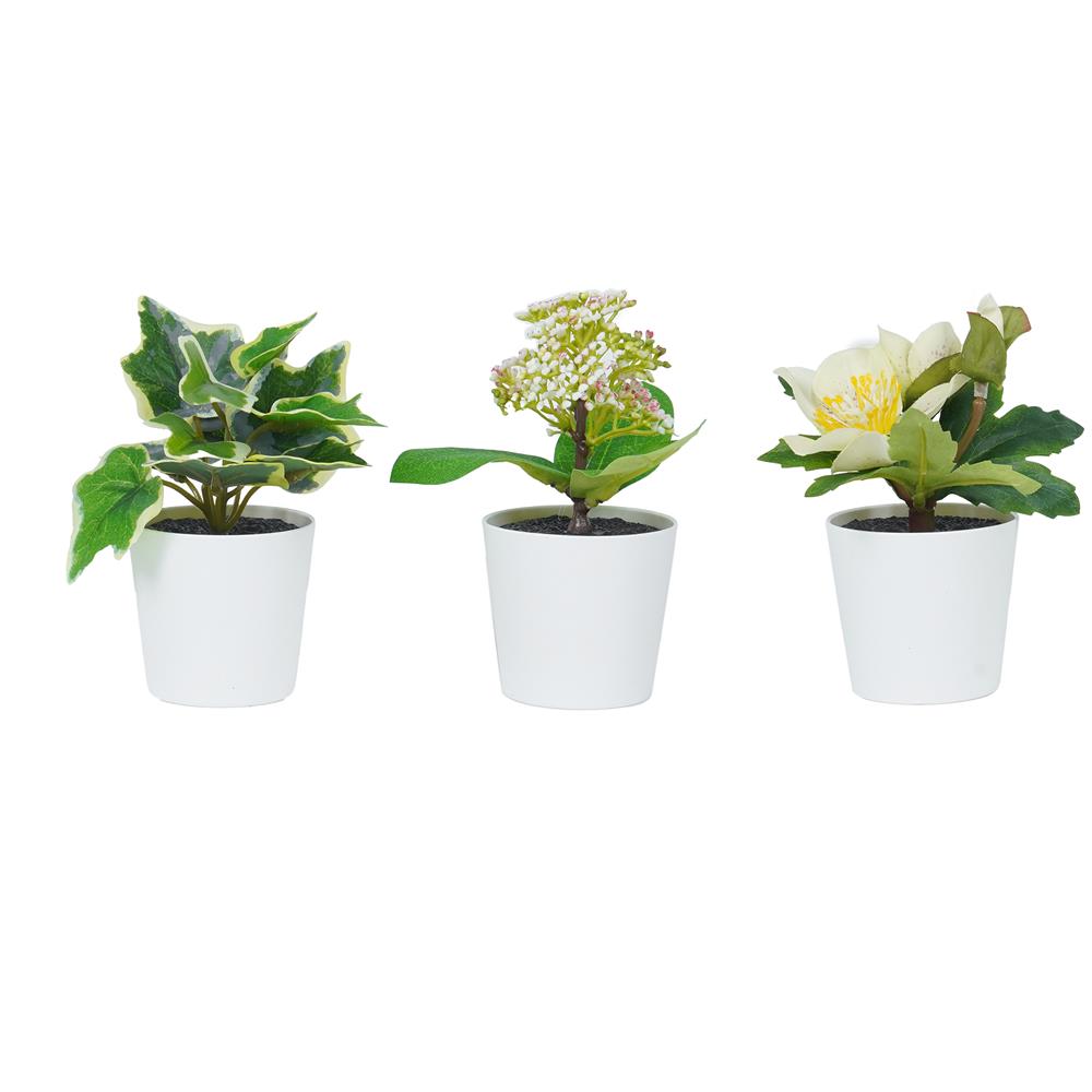 ต้นไม้ประดิษฐ์สีเขียวในกระถาง SPRING 3 ชิ้น_1