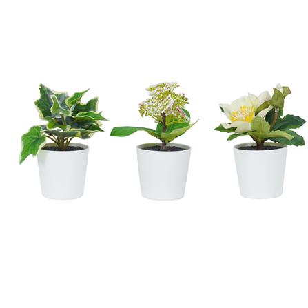 ต้นไม้ประดิษฐ์สีเขียวในกระถาง SPRING 3 ชิ้น_0