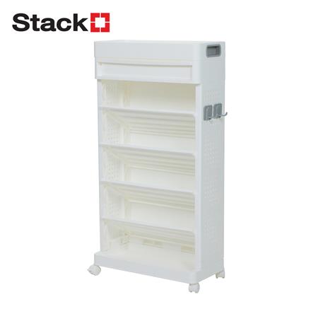 ชั้นวางหนังสือ 5 ชั้น STACKO TORI 40X18X77 ซม. สีขาว_1