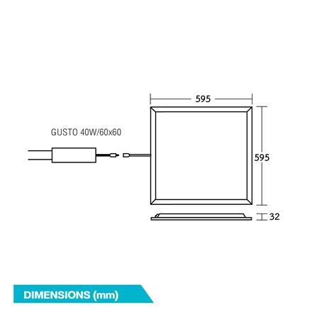 โคมฝังฝ้า LED BEC PANEL GUSTO 40 วัตต์ 60X60 ซม. DAYLIGHT_4