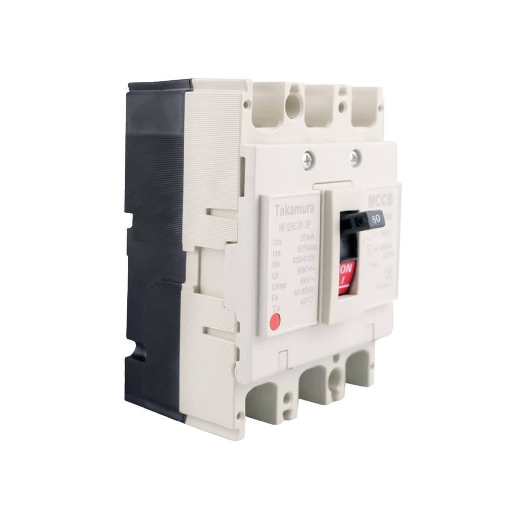 เซอร์กิตเบรกเกอร์ 3 โพล 3 เฟส TAKAMURA TNF125CW 80 แอมป์ 10 KA 380V