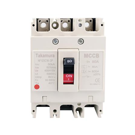 เซอร์กิตเบรกเกอร์ 3 โพล 3 เฟส TAKAMURA TNF125CW 80 แอมป์ 10 KA 380V_0