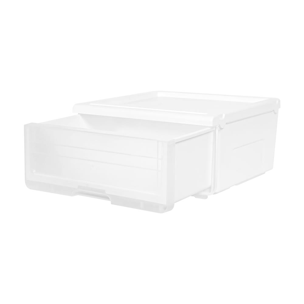 กล่องลิ้นชัก STACKO YUMI SIZE L 44X38.5X20.8 ซม. สีขาว