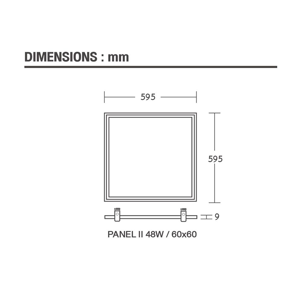 โคมฝังฝ้า LED BEC PANEL II 48 วัตต์ 60X60 ซม. DAYLIGHT