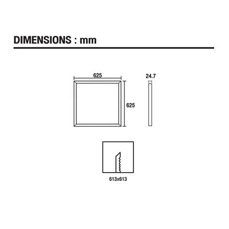 เฟรมโคมฝังฝ้า BEC 60X60 ซม._2