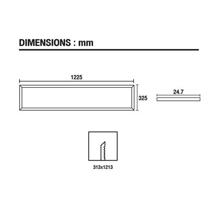 เฟรมโคมฝังฝ้า BEC 30X120 ซม._2