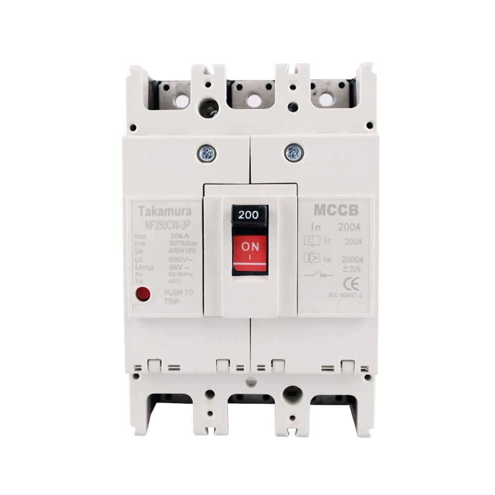 เซอร์กิตเบรกเกอร์ 3 โพล 3 เฟส TAKAMURA TNF250CW 200 แอมป์ 18 KA 380V