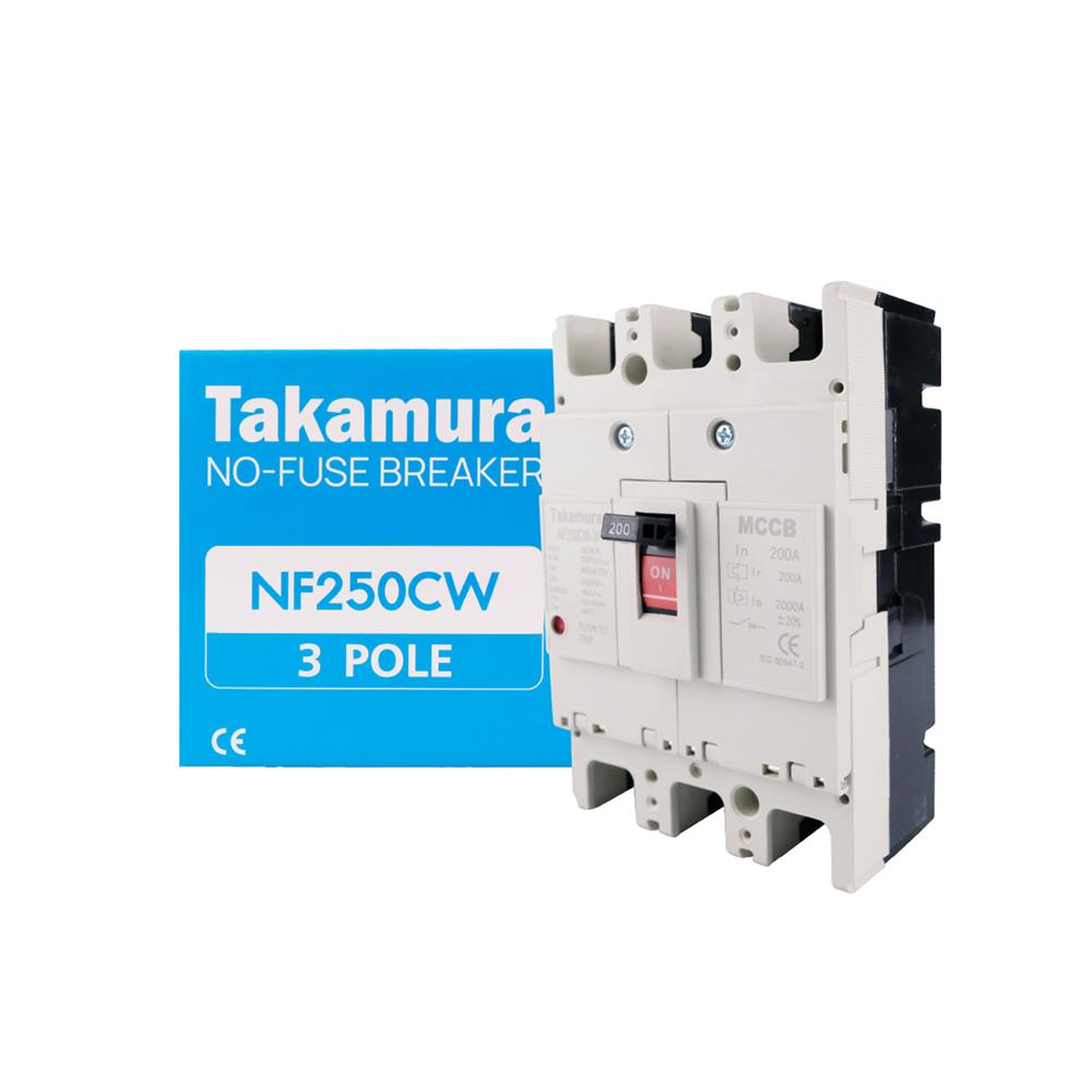 เซอร์กิตเบรกเกอร์ 3 โพล 3 เฟส TAKAMURA TNF250CW 200 แอมป์ 18 KA 380V