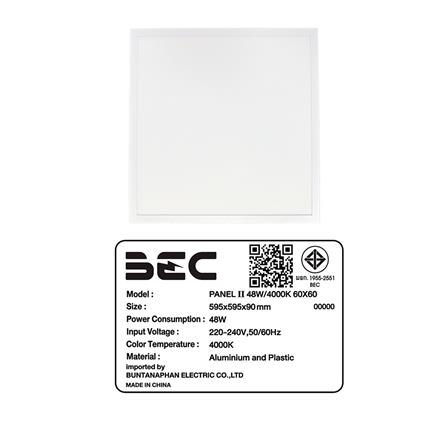 โคมฝังฝ้า LED BEC PANEL II 48 วัตต์ 60X60 ซม. COOL WHITE_6