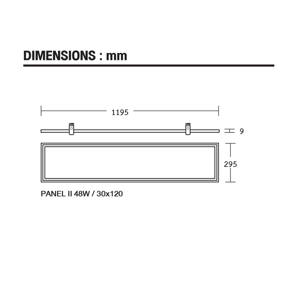 โคมฝังฝ้า LED BEC PANEL II 48 วัตต์ 30X120 ซม. COOL WHITE