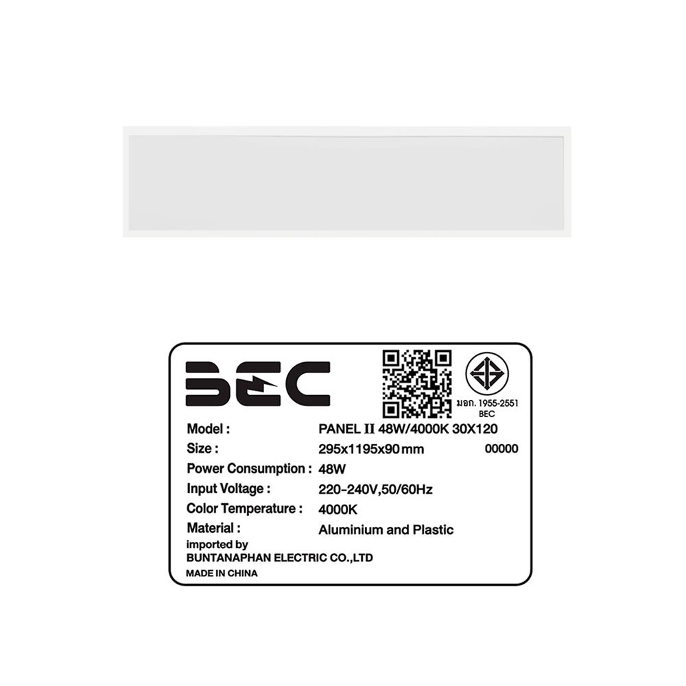 โคมฝังฝ้า LED BEC PANEL II 48 วัตต์ 30X120 ซม. COOL WHITE