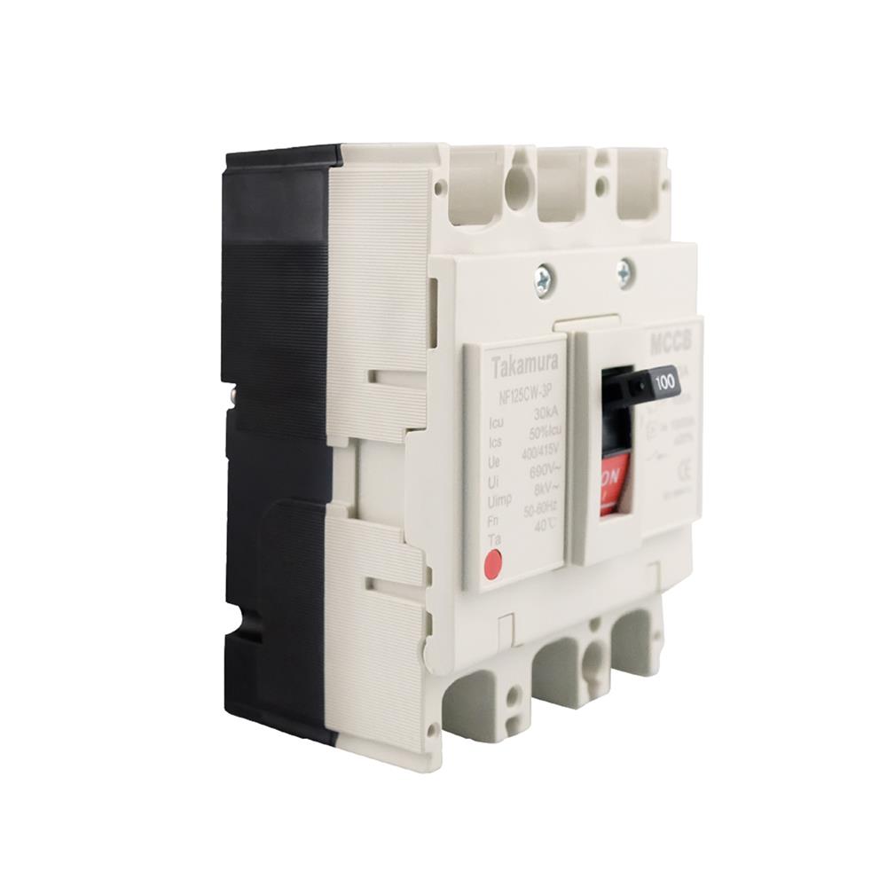 เซอร์กิตเบรกเกอร์ 3 โพล 3 เฟส TAKAMURA TNF125CW 100 แอมป์ 10 KA 380V
