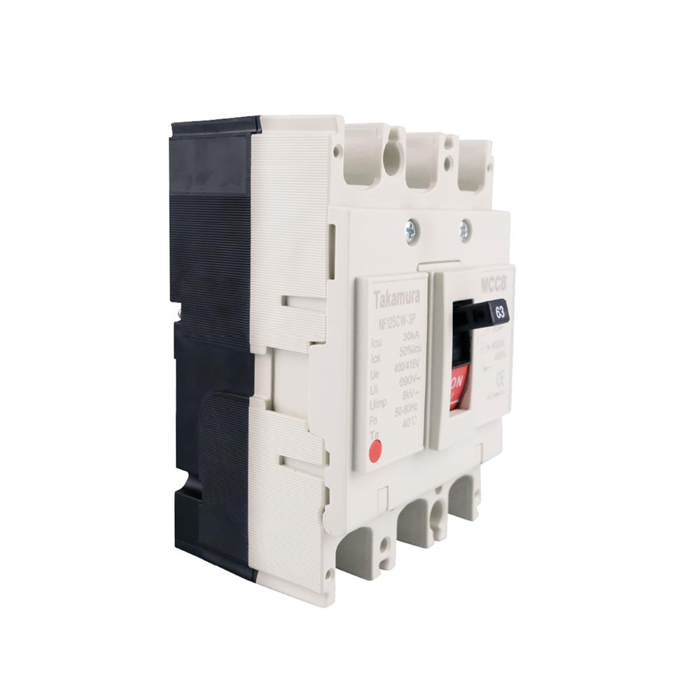 เซอร์กิตเบรกเกอร์ 3 โพล 3 เฟส TAKAMURA TNF125CW 63 แอมป์ 10 KA 380V