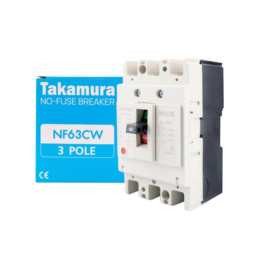 เซอร์กิตเบรกเกอร์ 3 โพล 3 เฟส TAKAMURA TNF63CW 40 แอมป์ 5 KA 380V