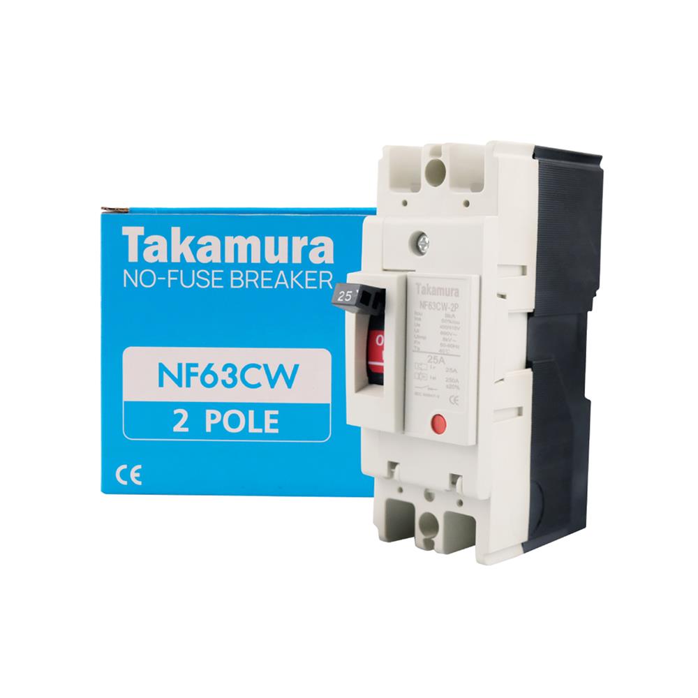 เซอร์กิตเบรกเกอร์ 2 โพล 1 เฟส TAKAMURA TNF63CW 25 แอมป์ 7.5 KA 220V