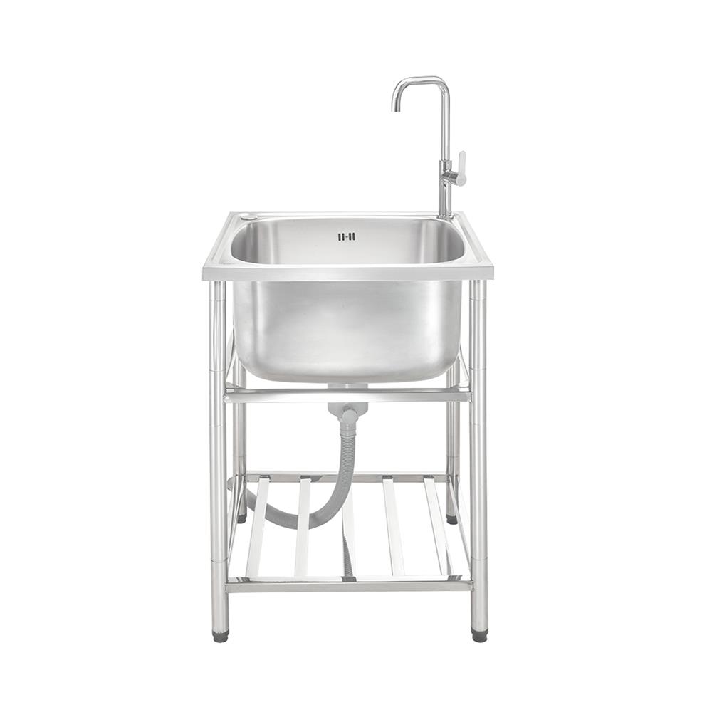 ซิงค์ขาตั้ง 1 หลุม MEX PSL63 สีเงิน