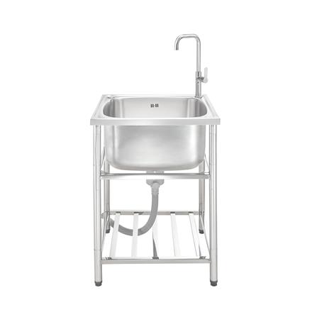 ซิงค์ขาตั้ง 1 หลุม MEX PSL63 สีเงิน_0