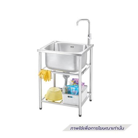 ซิงค์ขาตั้ง 1 หลุม MEX PSL63 สีเงิน_3