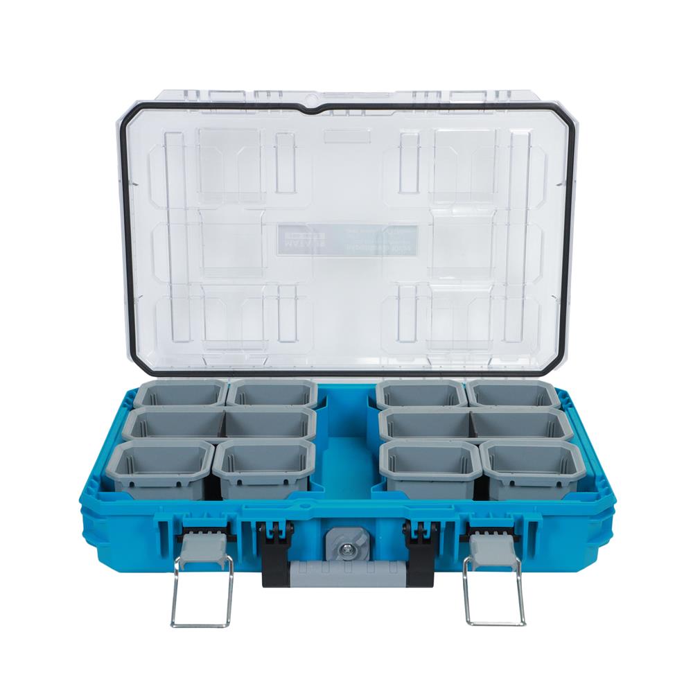 กล่องเครื่องมือใส่อะไหล่ 10 ช่อง MATALL PRO HL6001-4 สีเขียวน้ำทะเล