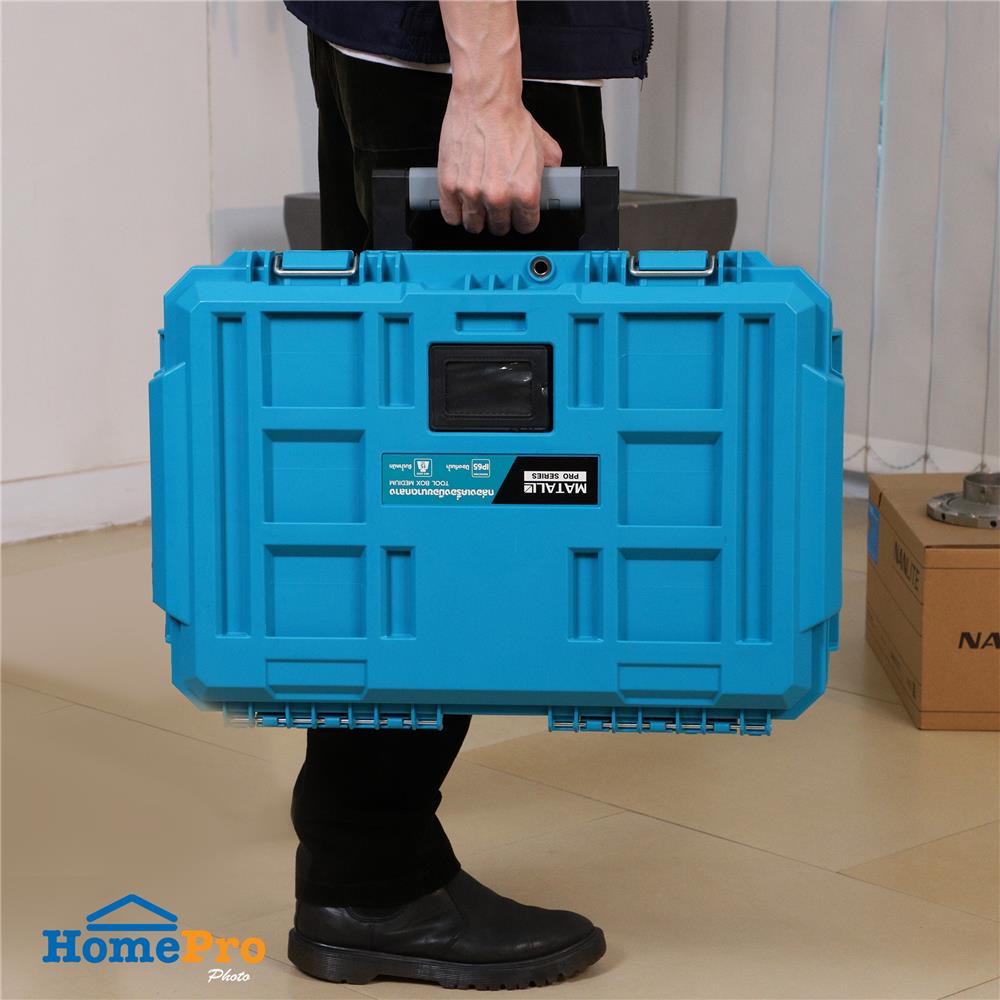 กล่องเครื่องมือ MATALL PRO HL6001-3 ขนาดกลาง สีเขียวน้ำทะเล