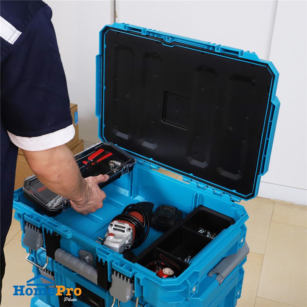 กล่องเครื่องมือ MATALL PRO HL6001-3 ขนาดกลาง สีเขียวน้ำทะเล