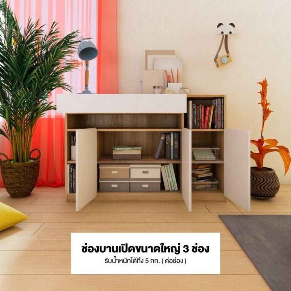 ตู้เตี้ยบานผสม KONCEPT SEENSCAPE 19205301 120 ซม. สีน้ำตาลอ่อน