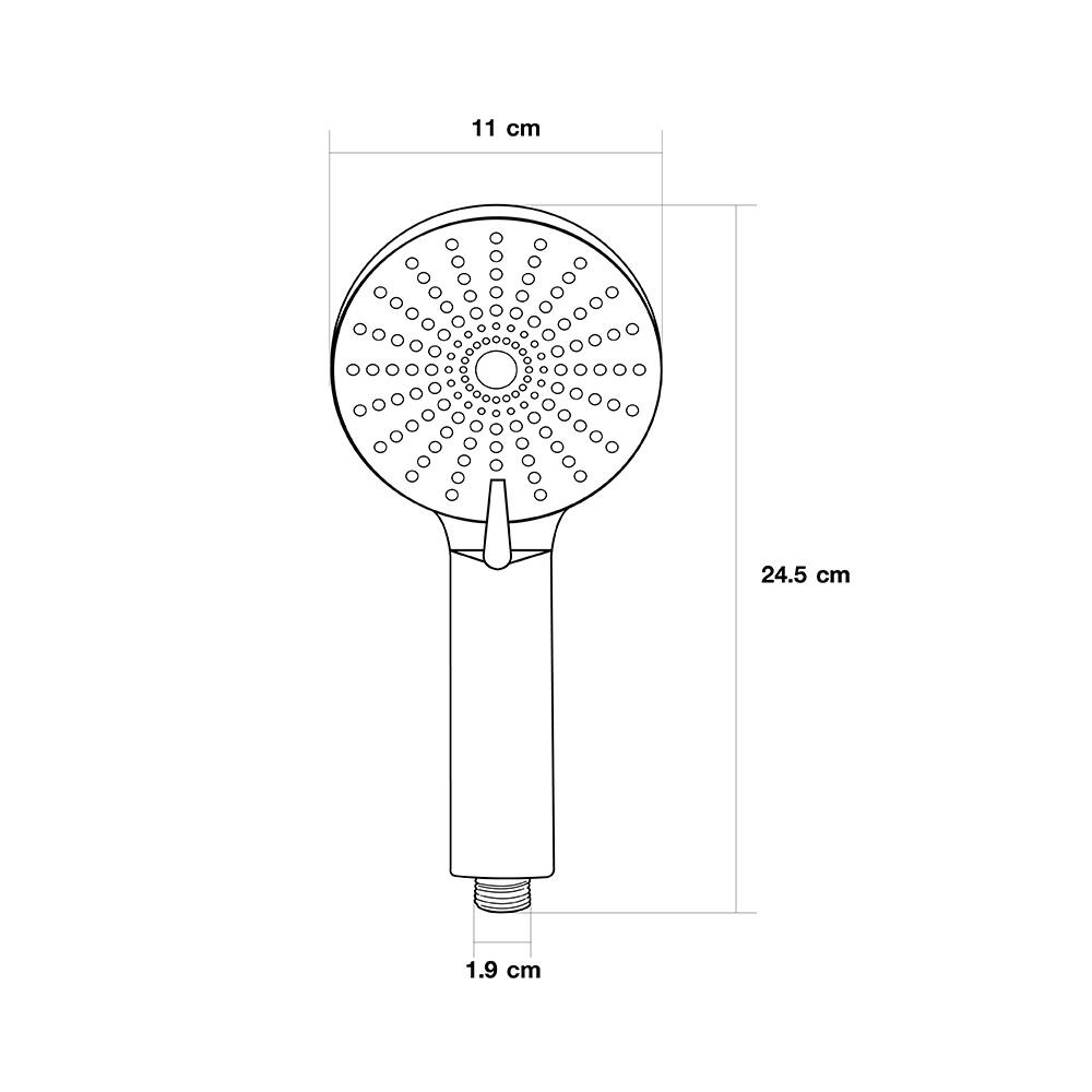 ชุดฝักบัวสายอ่อน 3 ระดับ ELEGANCE EG-8935 สีดำ
