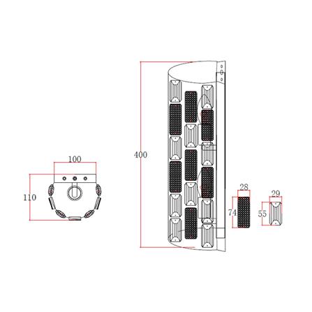 ไฟกิ่งภายใน CARINI KMB0029-2W สีใส/เงิน 2 หัว_5