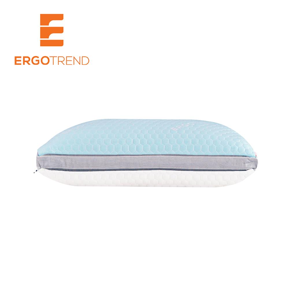 หมอนสุขภาพ เมมโมรี่โฟม ERGOTREND SOFTPLUS GEN2 46x66 ซม. สี WHITE/BLUE