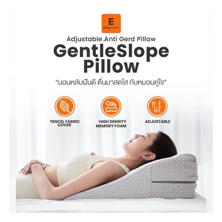 หมอนสุขภาพ เมมโมรี่โฟม ERGOTREND GENTLESLOPE 60x70x23 ซม. สี GREY_2