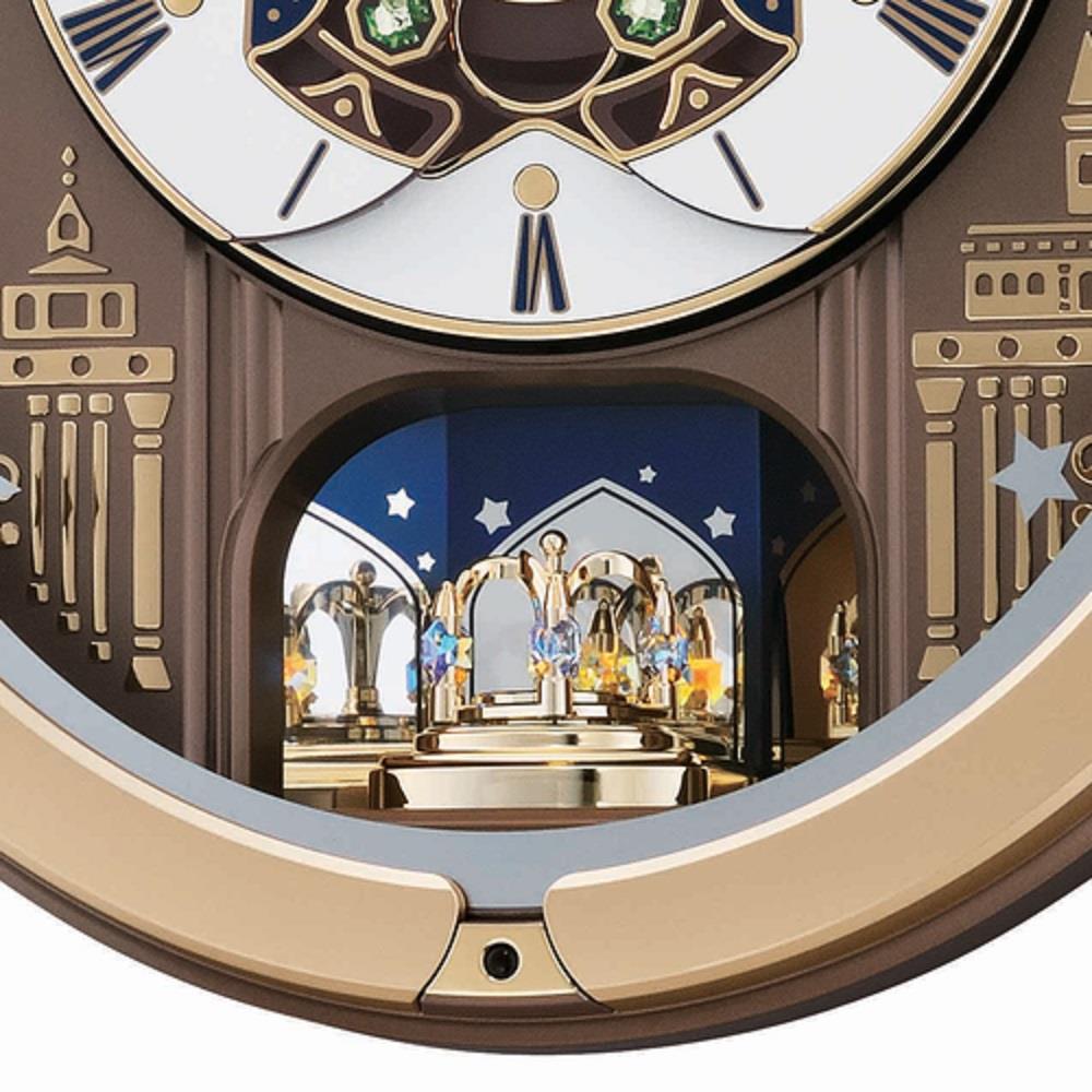 นาฬิกาแขวน SEIKO CLOCKS QXM350G 17.4X15.9 นิ้ว สีน้ำตาล