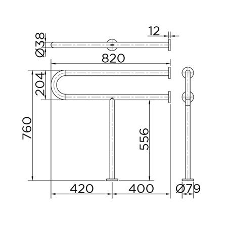 ราวมือจับกันลื่น KARAT FAUCET KB-13-833-ST(TD)_1