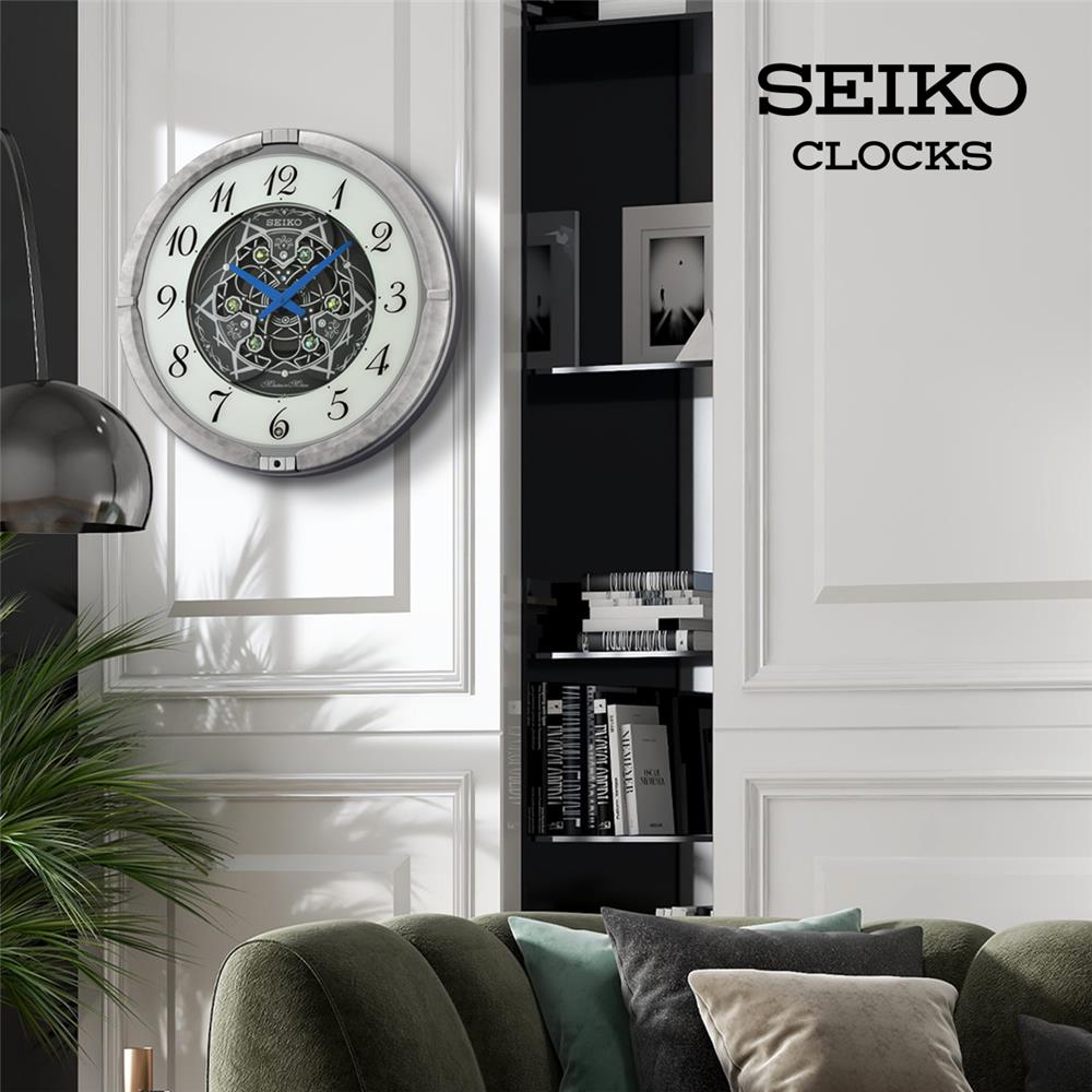 นาฬิกาแขวน SEIKO CLOCKS QXM397S 15.3 นิ้ว สีเทา