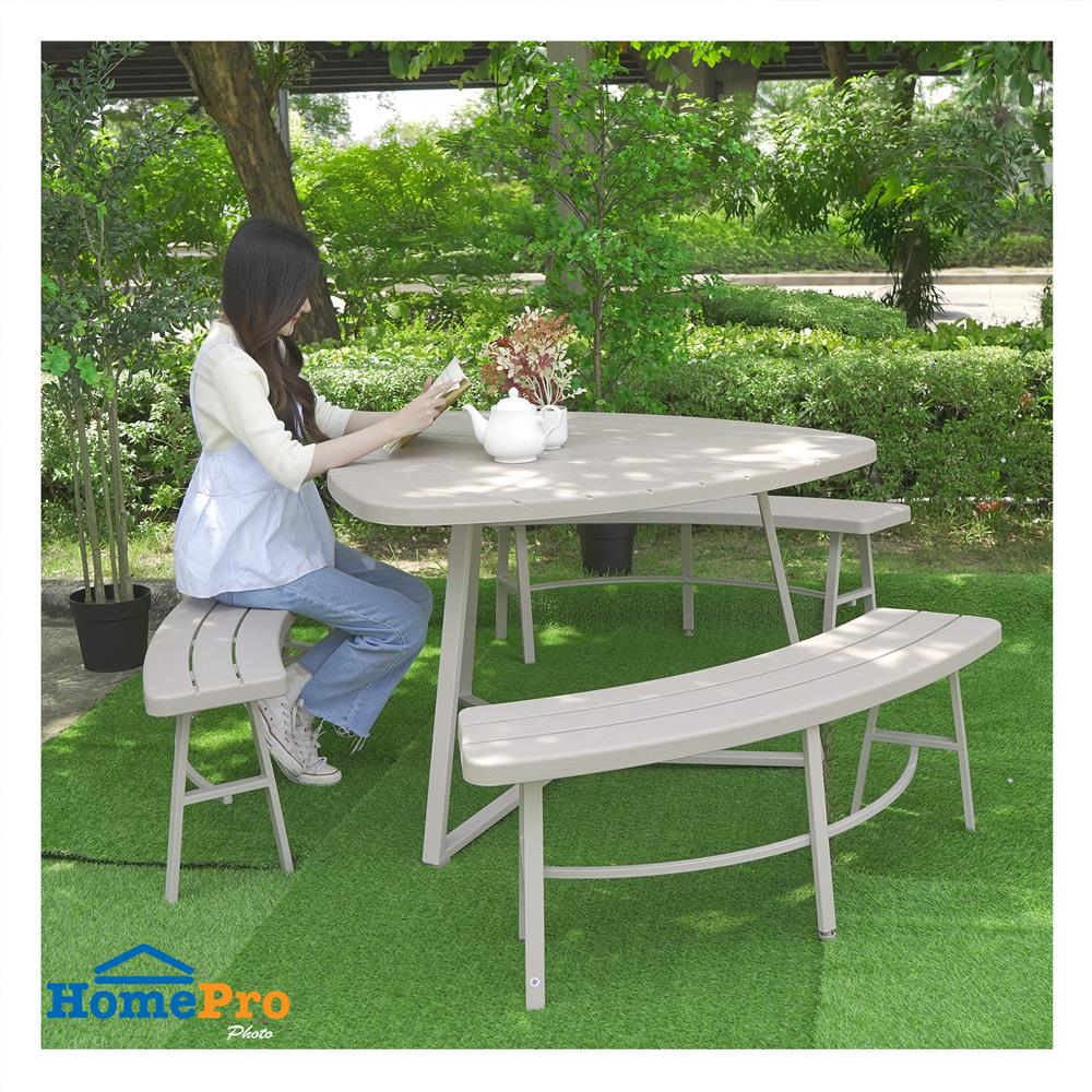 ชุดสนาม 6 ที่นั่ง SPRING PICNIC สีเบจ