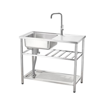 ซิงค์ขาตั้ง 1 หลุม 1 ที่พัก MEX PSC100ML สีเงิน_1